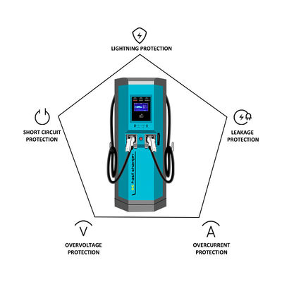 240KW الطاقة الخارجة شاحن EV EVSE شاحن EV مع مستوى الحماية IP55/1k10
